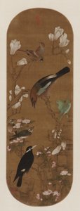 Aves y flores, dinastía Qing